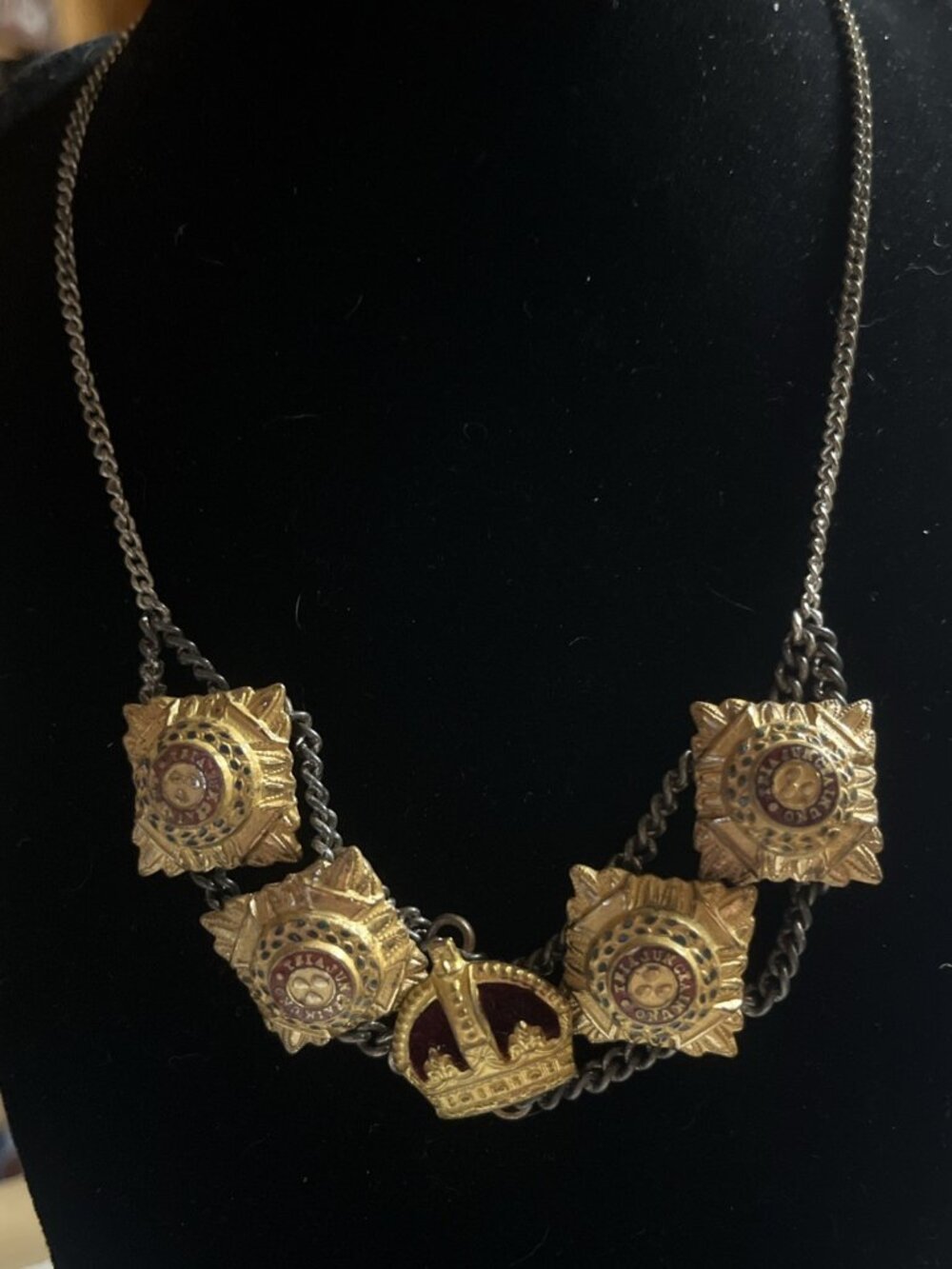 Vintage British Military Sweetheart Necklace